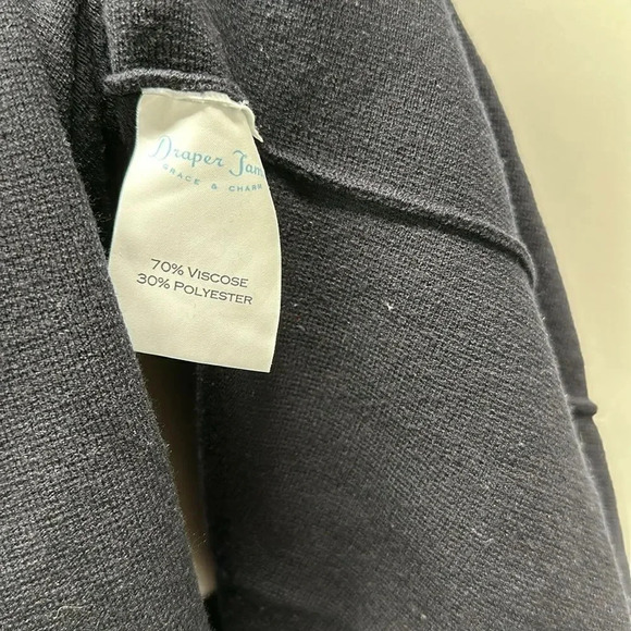 Draper James Midi Dress Sweater Knit Flutter Sleeve Stretch Black Plus Size XXL - Picture 8 of 11